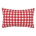 thumbnail image 1 of Honeii Red Checkboard Print Pillow Cases,Plush Throw Pillow Covers,Decorative Pillowcase for Sofa, Couch, Living Room-20"x30", 1 of 6
