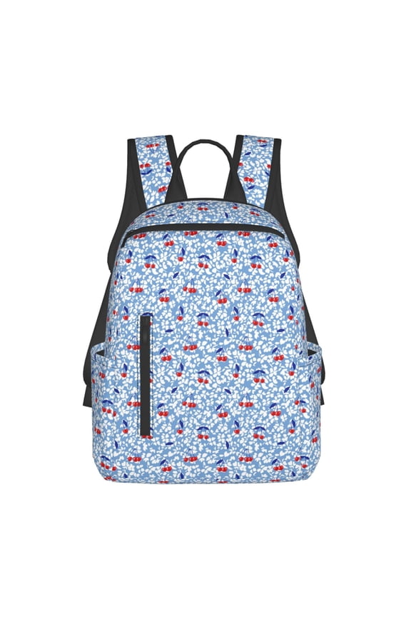Red Cherries Print Lightweight Backpacks,Carry on Backpack,Durable Backpack for School, Work & Travel