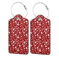 thumbnail image 1 of Honeii Red Christmas Cheer. Print Leather Luggage Tag for Suitcases,ID Tags,Bag Tags for Luggage,Functional Travel Tag-4 PCS, 1 of 5