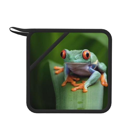 Honeii Red-Eyed Tree Frog for Silicone Trivets for Hot Pots and Pans -Trivet Mat - Heat Resistant Silicone Trivet - Hot Plate Mats