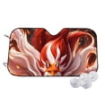 thumbnail image 1 of Honeii Red Leaf Flame Fox Print Car Sunshade for Windshield,Car Cover Sunshade Protector,Foldable Front Window Sun Visor,Fits Cars, SUVs, Trucks, 1 of 6