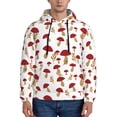 thumbnail image 1 of Honeii Red Mushroom Pattern Mens Hoodies Men's Loose Sleeve Sweatshirt,Pullover Hooded Sweatshirt for Men,Essentials Hoodie-X-Large, 1 of 7
