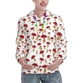 thumbnail image 1 of Honeii Red Mushroom Pattern Womens Oversized Hoodies Long Sleeve Sweatshirts Pullover Fall Outfits with Pocket-Small, 1 of 7
