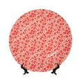 thumbnail image 1 of Honeii Red Pretty Flowers Print Elegant Bone China Decorative Plate, Porcelain Plate,Art Crafts,Ceramic Ornaments for Home Office Wall Decor-7in, 1 of 6