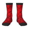 thumbnail image 1 of Honeii Red Rose Print Children's Colorful Socks,Unisex Kids and Toddlers' Cushioned Sock,Kids Athletic Crew Socks,for Everyday Wear and Sports, 1 of 5