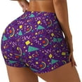 thumbnail image 1 of Honeii Retro 80s Style Print Women's Workout Shorts, Gym Shorts for Active Wear, Sports Shorts,Women's Running Shorts,Quick Dry Athletic Shorts-Medium, 1 of 8