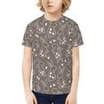 thumbnail image 1 of Honeii Retro Bunny Print Kids Boy T-Shirt,Breathable Round Neck Tee,Stylish Summer Tee for Boys, for Outdoor Activities and Casual Wear, 1 of 7