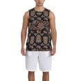 thumbnail image 1 of Honeii Retro Floral print basktball shirt for men and women, Unisex basketball jersey for Theme party-3X-Large, 1 of 6