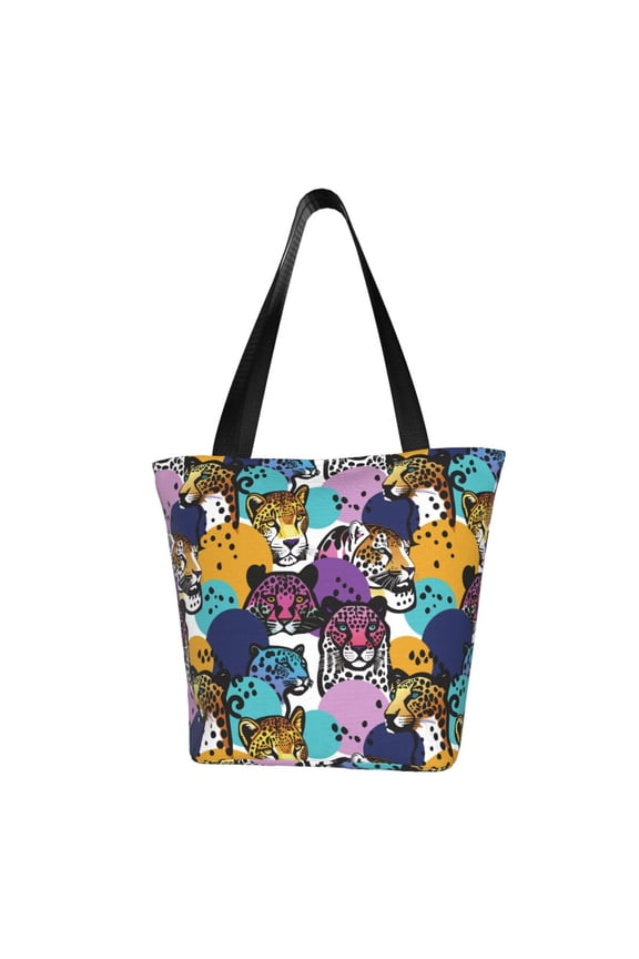 Retro Panther Print Women Top Handle Satchel Handbags,Fashion Handbag,Messenger Tote Bag Purse for Women,Shoulder Bag Handbag for Travel, Work