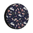 thumbnail image 1 of Honeii Retro Rabbit Flower Print Tire Covers, Waterproof Anti-UV Sun Snow Rain Tire Covers for Trailers, RV, Camper, SUV, Truck-17 inch, 1 of 6