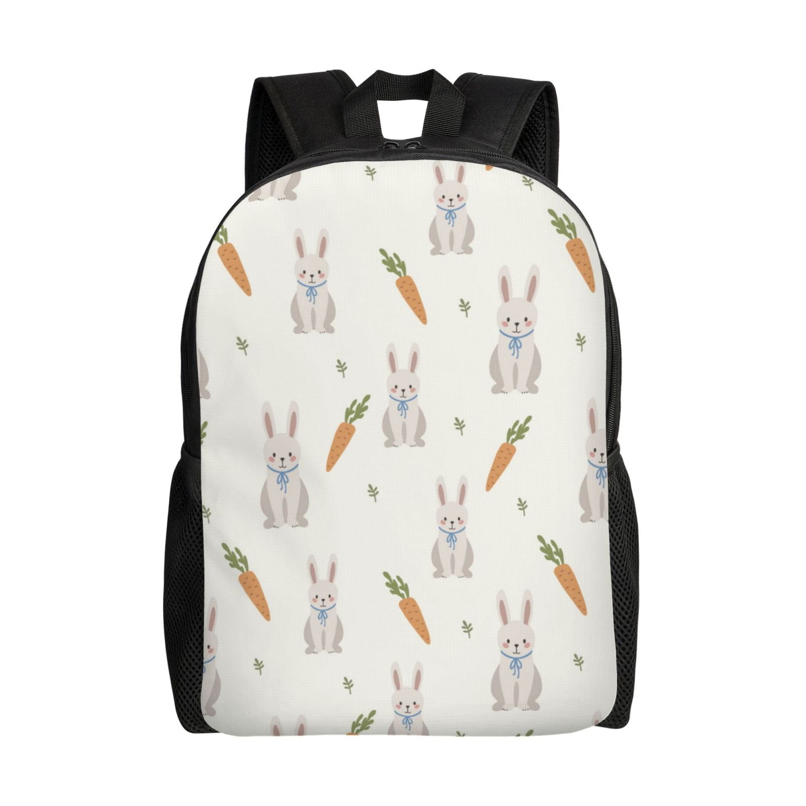 Honeii Retro Rabbit Print Laptop Backpack for Work, College, Travel ...