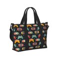 thumbnail image 1 of Honeii Retro Video Game Print Hand Travel Bag,Travel Duffle Bag, Waterproof Weekender Bag,Carry On Tote Bags,Weekender Tote Bag,for Weekend and Business Travel, 1 of 7