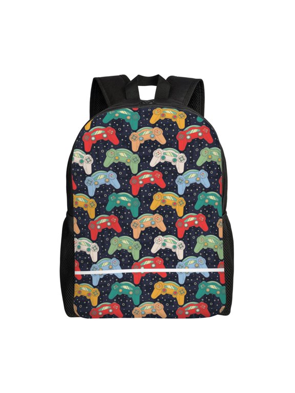 Retro Video Game Print Laptop Backpack for Work, College, Travel, Daily Backpacks for Men Women, Sport Rucksack,Computer Bag