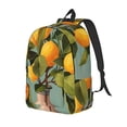 thumbnail image 1 of Honeii Retro Warm Lemon Flower Print Canvas Backpack for School & Outdoor,Laptop Excursion Backpack,Notebook School Bookbag For Men Women,for Work, Travel, and Everyday Use-Medium, 1 of 5