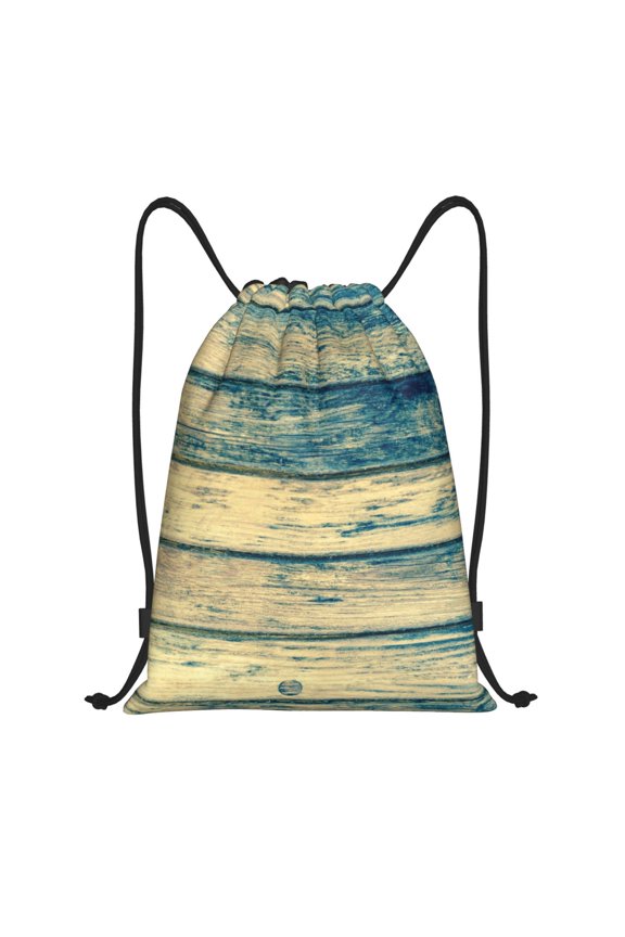 Retro Wooden Print Drawstring Backpack,Drawstring Bags String Backpack Gym Cinch Sack Backpack Sport Bag Draw-Medium