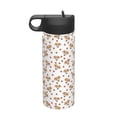 thumbnail image 1 of Honeii Retro bows Print 18 oz Insulated Water Bottle with Straw Lid, Stainless Steel Sports Water Bottles, Double Walled Vacuum, Leak Proof, 1 of 8