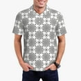 thumbnail image 1 of Honeii Retro sketch flower lines Print Polo Shirt, A Classic Short-Sleeved, Button-Down Golf Shirt for Men,Mens Polo Shirts Short Sleeve-Medium, 1 of 6