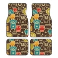 thumbnail image 1 of Honeii Robot and Monsters Print Car Foot Mat Four-Piece Set - Front & Rear Universal Car Floor Mats for SUVs, Trucks, Sedans, 1 of 7