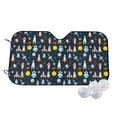 thumbnail image 1 of Honeii Rocket Space Print Car Sunshade for Windshield,Car Cover Sunshade Protector,Foldable Front Window Sun Visor,Fits Cars, SUVs, Trucks, 1 of 6