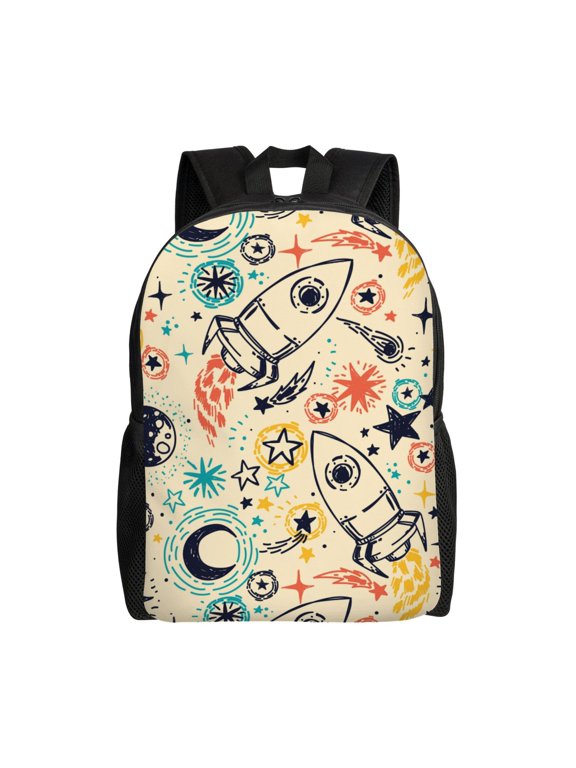 Rockets Print Laptop Backpack for Work, College, Travel, Daily Backpacks for Men Women, Sport Rucksack,Computer Bag
