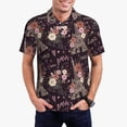thumbnail image 1 of Honeii Romantic Paris print Polo Shirt, a classic short-sleeved, button-down golf shirt designed for menLarge, 1 of 6