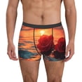 thumbnail image 1 of Honeii Romantic Roses Sunset Ocean Print Mens Boxer Briefs Breathable,Boxer Brief for Men, Moisture-Wicking Underwear-X-Large, 1 of 5