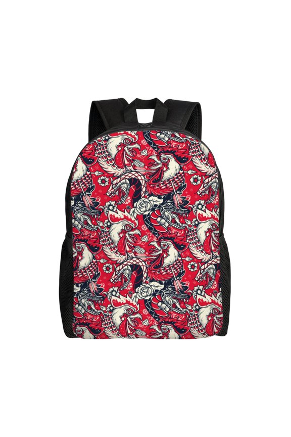 Rooster Head Print Laptop Backpack for Work, College, Travel, Daily Backpacks for Men Women, Sport Rucksack,Computer Bag
