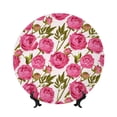 thumbnail image 1 of Honeii Rose Flowers Print Elegant Bone China Decorative Plate, Porcelain Plate,Art Crafts,Ceramic Ornaments for Home Office Wall Decor-6in, 1 of 6