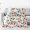 thumbnail image 1 of Honeii Rose Flowers Print Fleece Blanket - Throw Blanket for Bed, Sofa, Couch, Camping, and Travel , Microplush Ultra Soft Warm Blanket-80"x60", 1 of 7