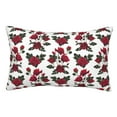 thumbnail image 1 of Honeii Rose Flowers Print Pillow Cases,Plush Throw Pillow Covers,Decorative Pillowcase for Sofa, Couch, Living Room-20"x30", 1 of 6