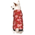 thumbnail image 1 of Honeii Rose Flowers Print Small Dog Hoodies Pet Hooded Sweatshirts Fall Winter Puppy Cat Sweaters Warm Clothes for Small Dogs Outfits Costume-X-Small, 1 of 7