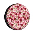 thumbnail image 1 of Honeii Rose Flowers Print Tire Covers, Waterproof Anti-UV Sun Snow Rain Tire Covers for Trailers, RV, Camper, SUV, Truck-15 inch, 1 of 6