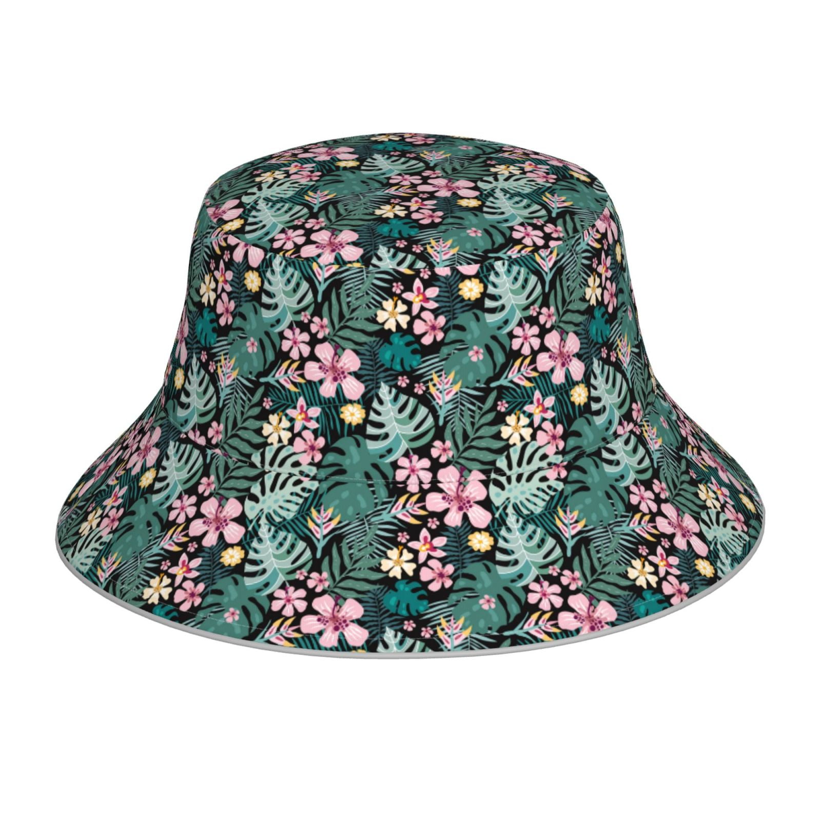 Honeii Rose Flowers for Unisex Bucket Hat Waterproof Rain Hat ...