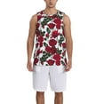 thumbnail image 1 of Honeii Rose Flowers print basktball shirt for men and women, Unisex basketball jersey for Theme party-3X-Large, 1 of 6