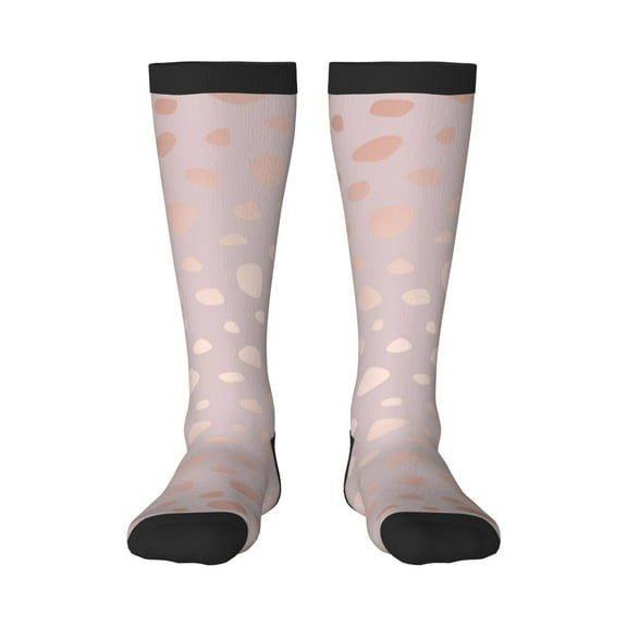 Honeii Rose Gold Abstract Spots 1 Print Long Socks,Novelty Design Socks Gift for Men and Women,Crew Socks,Calf Socks