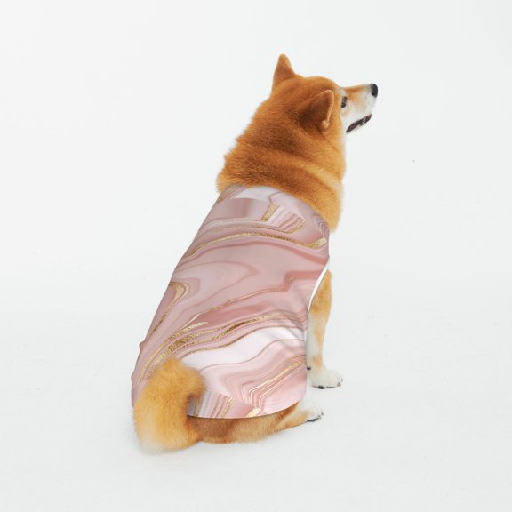 Honeii Rose Gold Glitter Splatter Pattern 100% Cotton Dog Clothes Dog Costumes Doggie Shirts Puppy Shirt Pet Vest Tank Top Cat Tee-4X-Large