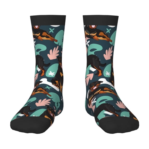 Honeii Rottweiler Print Children's Colorful Socks,Unisex Kids and Toddlers' Cushioned Sock,Kids Athletic Crew Socks,for Everyday Wear and Sports