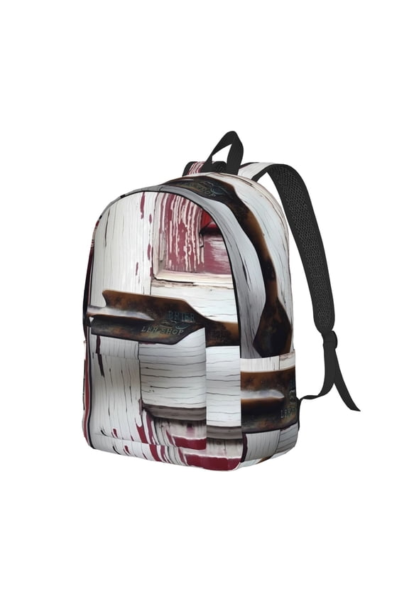 Rustic Door Handle Closeup Print Canvas Backpack for School & Outdoor,Laptop Excursion Backpack,Notebook School Bookbag For Men Women,for Work, Travel, and Everyday Use-Medium