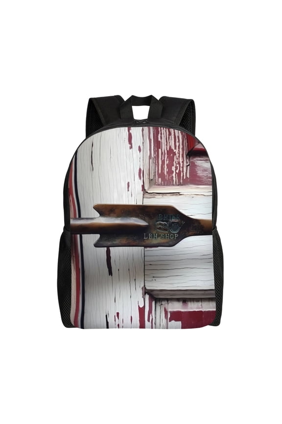 Rustic Door Handle Closeup Print Laptop Backpack for Work, College, Travel, Daily Backpacks for Men Women, Sport Rucksack,Computer Bag