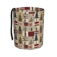 thumbnail image 1 of Honeii Rustic Plaid Forest Lodge Print Waterproof Car Trash Can,Waterproof Portable Collapsible Trash Can,Garbage Container fits Most Cars,SUVs,and Trucks, 1 of 7