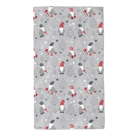 Honeii Santa with Gifts Print Quick-Dry Microfiber Towel, Shower Towel 27.5x16in,Absorbent Bathroom Towel for Beach, Pool, and Travel