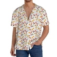 thumbnail image 1 of Honeii Sausage Tomato Toast for Men's Short-Sleeved Button-Up Collared Shirt Featuring A Pocket, Perfect for Beach Vacations, And Travel Adventures.-3X-Large, 1 of 5