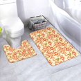 thumbnail image 1 of Honeii Scandinavian Alphabet2 Pattern Bathroom Anti-Skid Pad Bathroom Mat Vintage Seamless Pattern Not-Slip Toilet Rug Set, 1 of 6