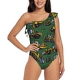 thumbnail image 1 of Honeii Scraper for women's one-piece swimsuit featuring a chic one-shoulder design experience elegance and style in the water-Medium, 1 of 6
