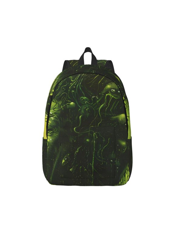 Screaming Horror Art Print Canvas College Laptop Backpack, Durable Rucksack Travel Notebook Bag School Backpack Book Bag for Men Women-Small