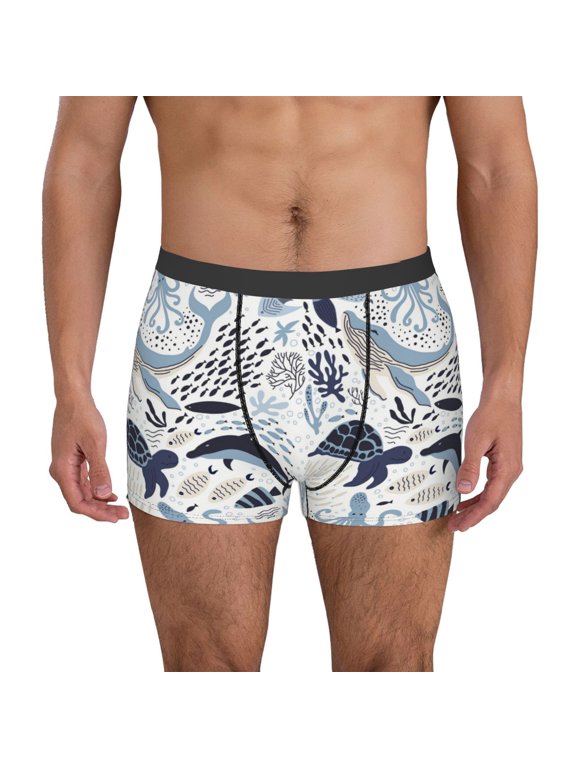 Sea Life Elements Men's Underwear Boxer Briefs Pack, ComfortSoft Boxer Brief for Men, Moisture-Wicking Breathable-XX-Large