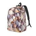 thumbnail image 1 of Honeii Sea Shells Print Canvas Backpack for School & Outdoor,Laptop Excursion Backpack,Notebook School Bookbag For Men Women,for Work, Travel, and Everyday Use-Medium, 1 of 5