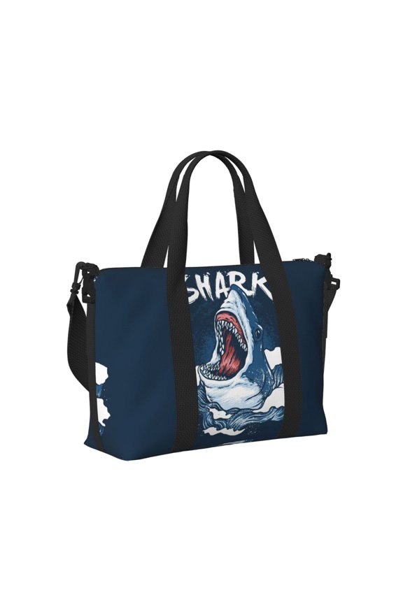 Shark Print Hand Travel Bag,Travel Duffle Bag, Waterproof Weekender Bag,Carry On Tote Bags,Weekender Tote Bag,for Weekend and Business Travel