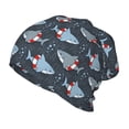 thumbnail image 1 of Honeii Shark Wearing Swim Ring Print Kids Knit Beanie Watch Hat ,Knit Cap for Boys and Girls, 1 of 7