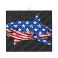 thumbnail image 1 of Honeii Shark With USA Flag for Dish Drying Mat for Kitchen Counter, Non-slip Rubber Backed, Hide Stain Kitchen Super Absorbent Draining Mat, Dish Rack Pad, 1 of 8